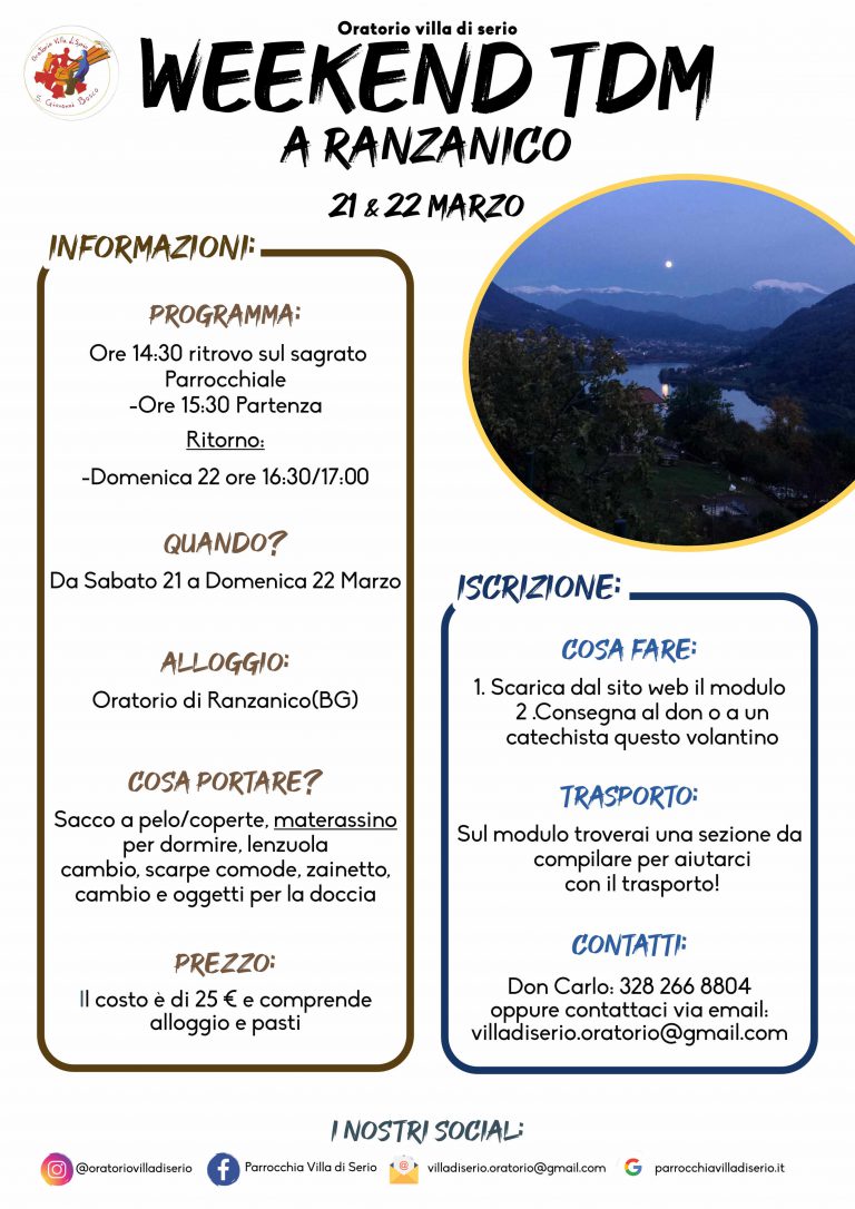 Weekend TDM Ranzanico 2020